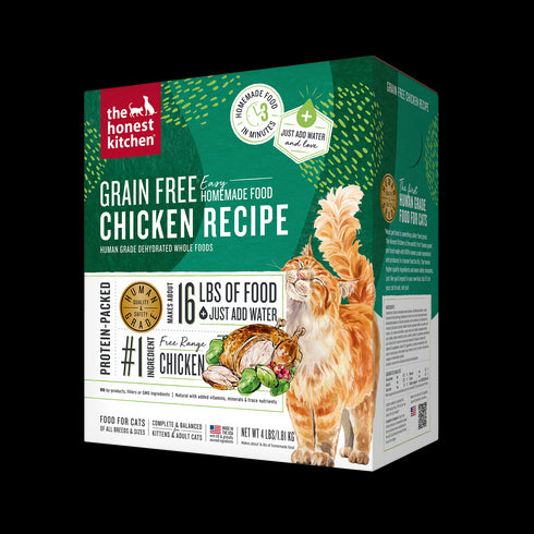 The Honest Kitchen Human Grade Chicken Formula Dehydrated Grain Free Cat Food 4lb - Poudre Pet and Feed Supply